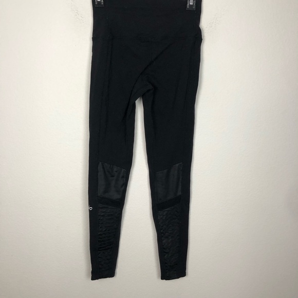 Alo Yoga black moto high rise full length leggings pants Size XS - Picture 5 of 6